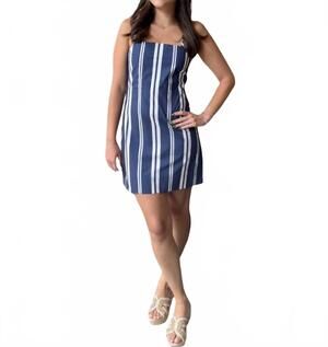 NEW ANNA CATE jarden dress in navy stripe